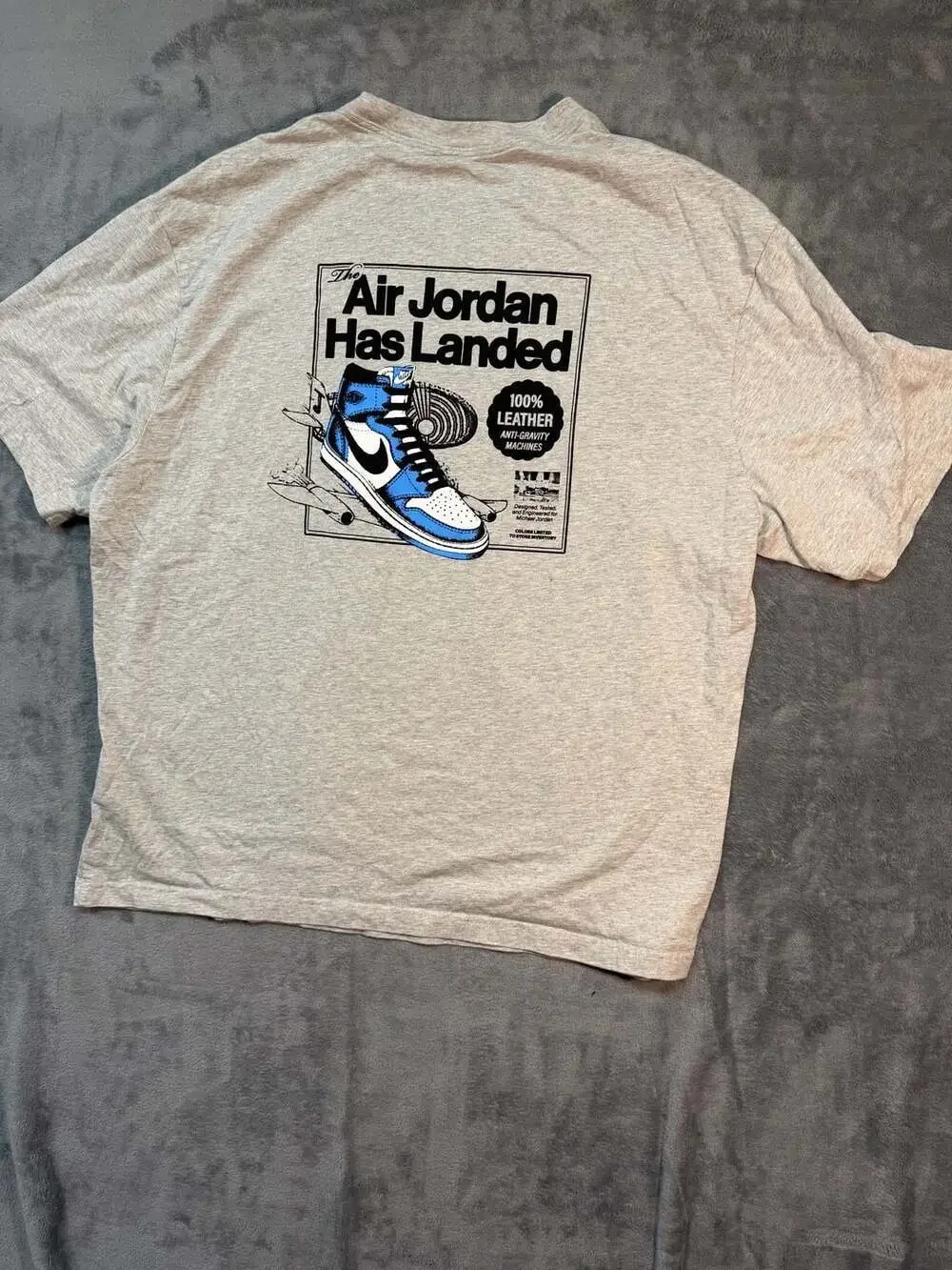 Jordan Air Jordan Has Landed Royal Blue 1 Graphic T-Shirt Gray XXL